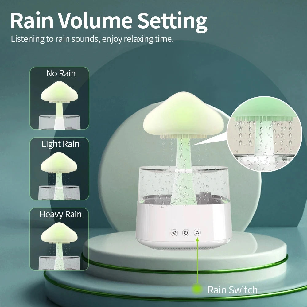 Mushroom Aroma Diffuser Rain Cloud (GO-KMM-103-HXDW) – Relaxing Mist & LED Ambience