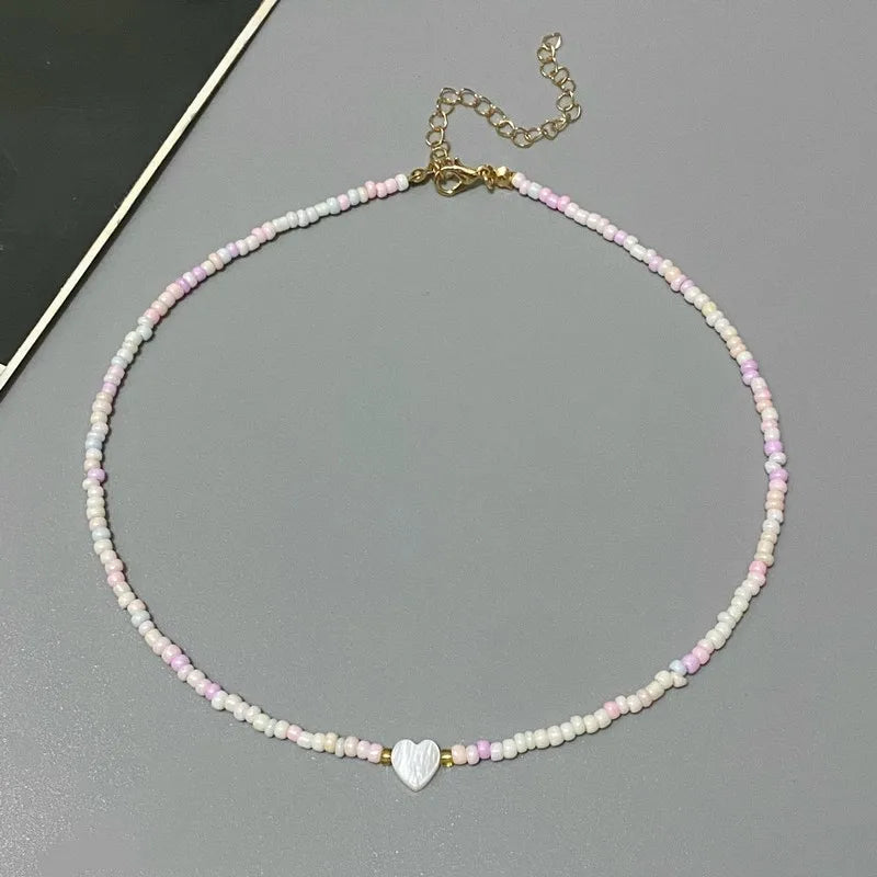 Colorful Love Heart Choker