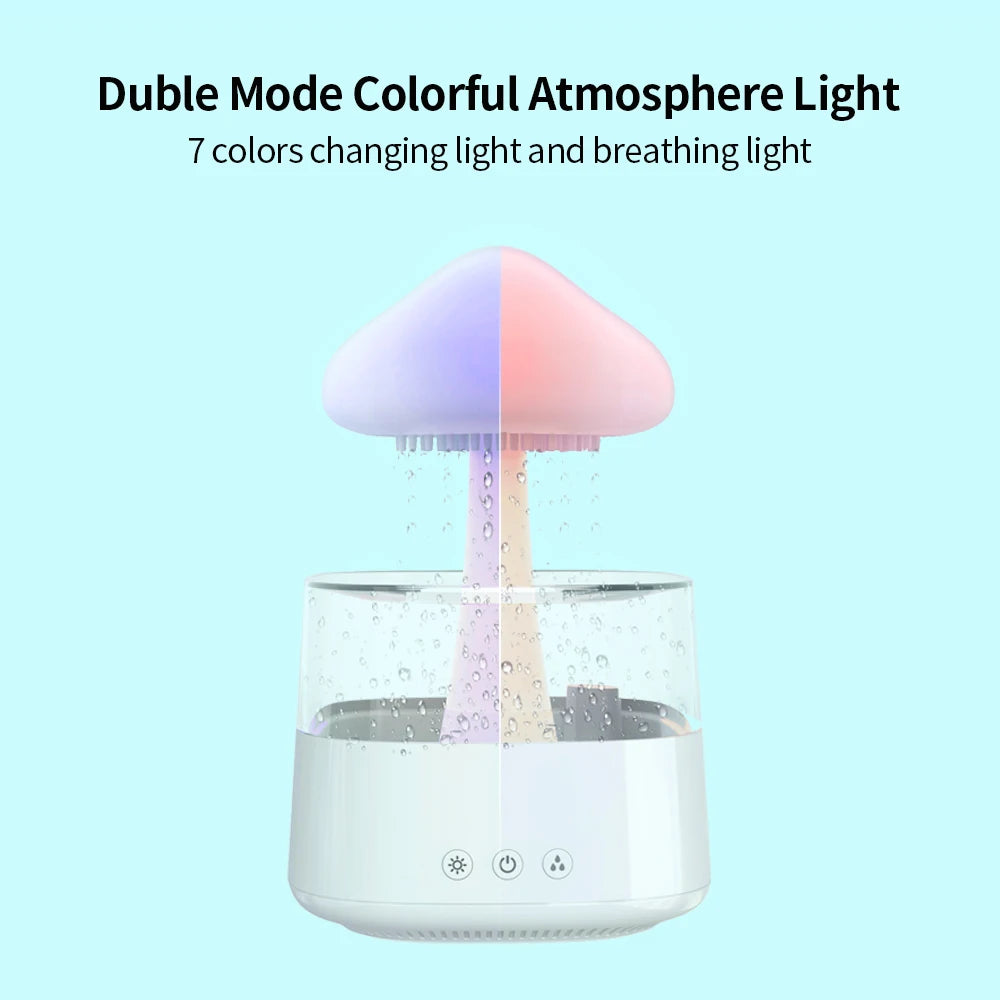 Mushroom Aroma Diffuser Rain Cloud (GO-KMM-103-HXDW) – Relaxing Mist & LED Ambience