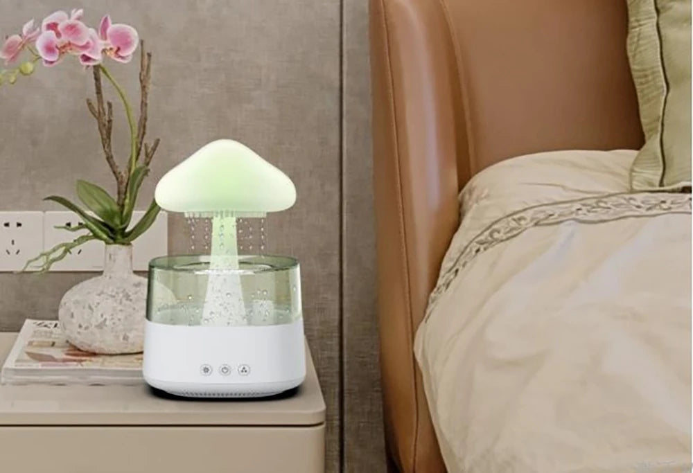 Mushroom Aroma Diffuser Rain Cloud (GO-KMM-103-HXDW) – Relaxing Mist & LED Ambience