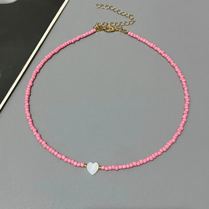 Colorful Love Heart Choker