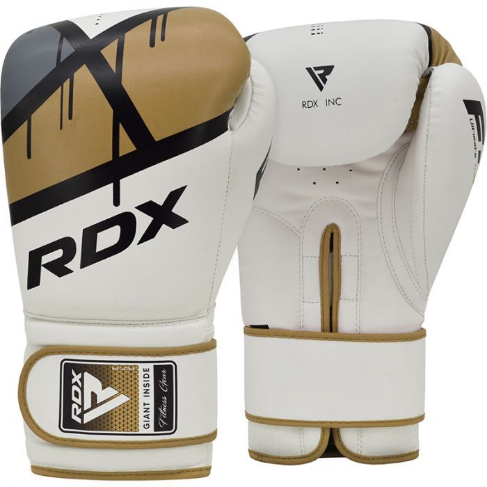 Boxing Gloves, RDX Golden Leather Boxing Gloves