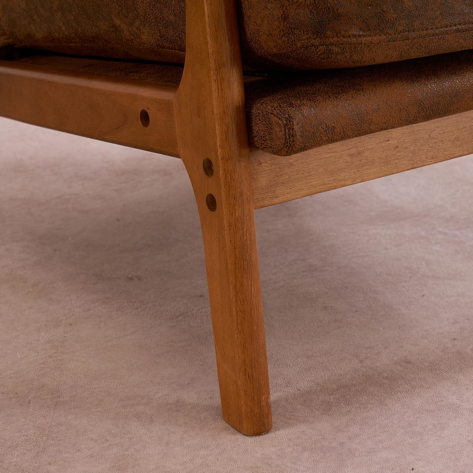 High Back Accent Chair, Bronzing Cloth, Mid-Century Modern Design