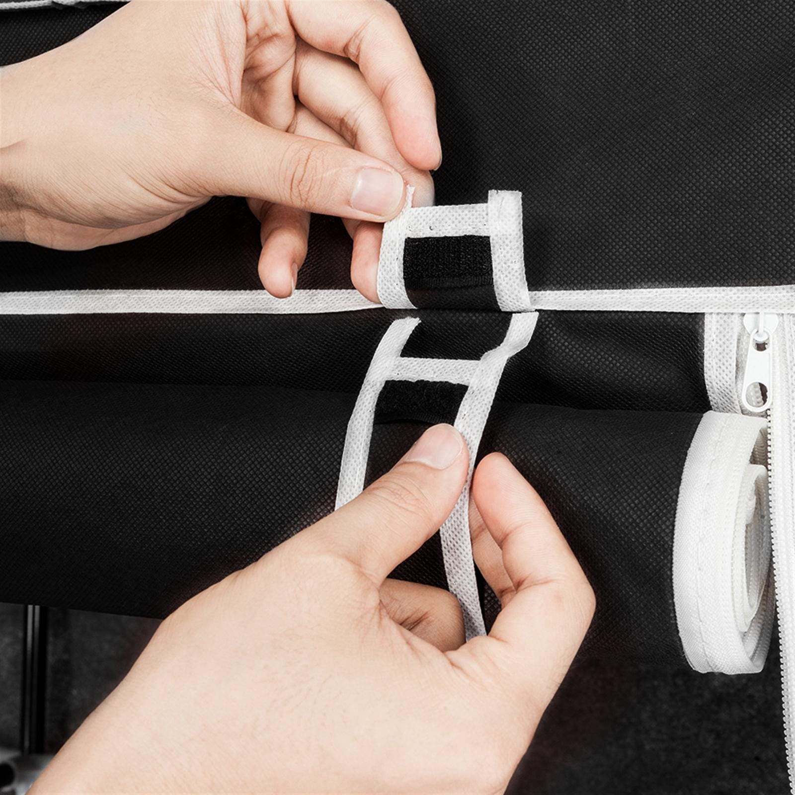 64" Portable Clothes Closet Wardrobe Storage Organizer Non-Woven Fabric Black Home Closet Shelves Dustproof Easy Assembly