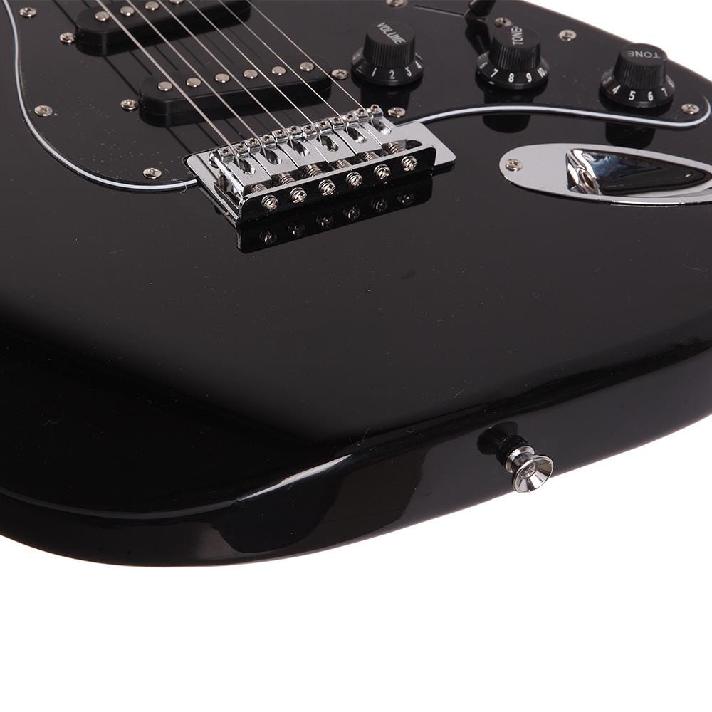 Electric Guitar Kit, Black Pickguard, Basswood, 20W Speaker