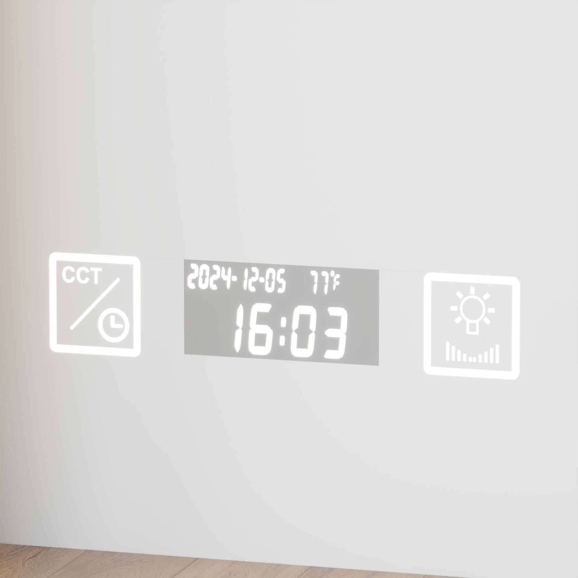 White LED Mirror Cabinet with Time & Temp Display | Wall Storage Cabinet w/ USB Ports, 3-Tone Light, Glass Doors, Bathroom Vanity