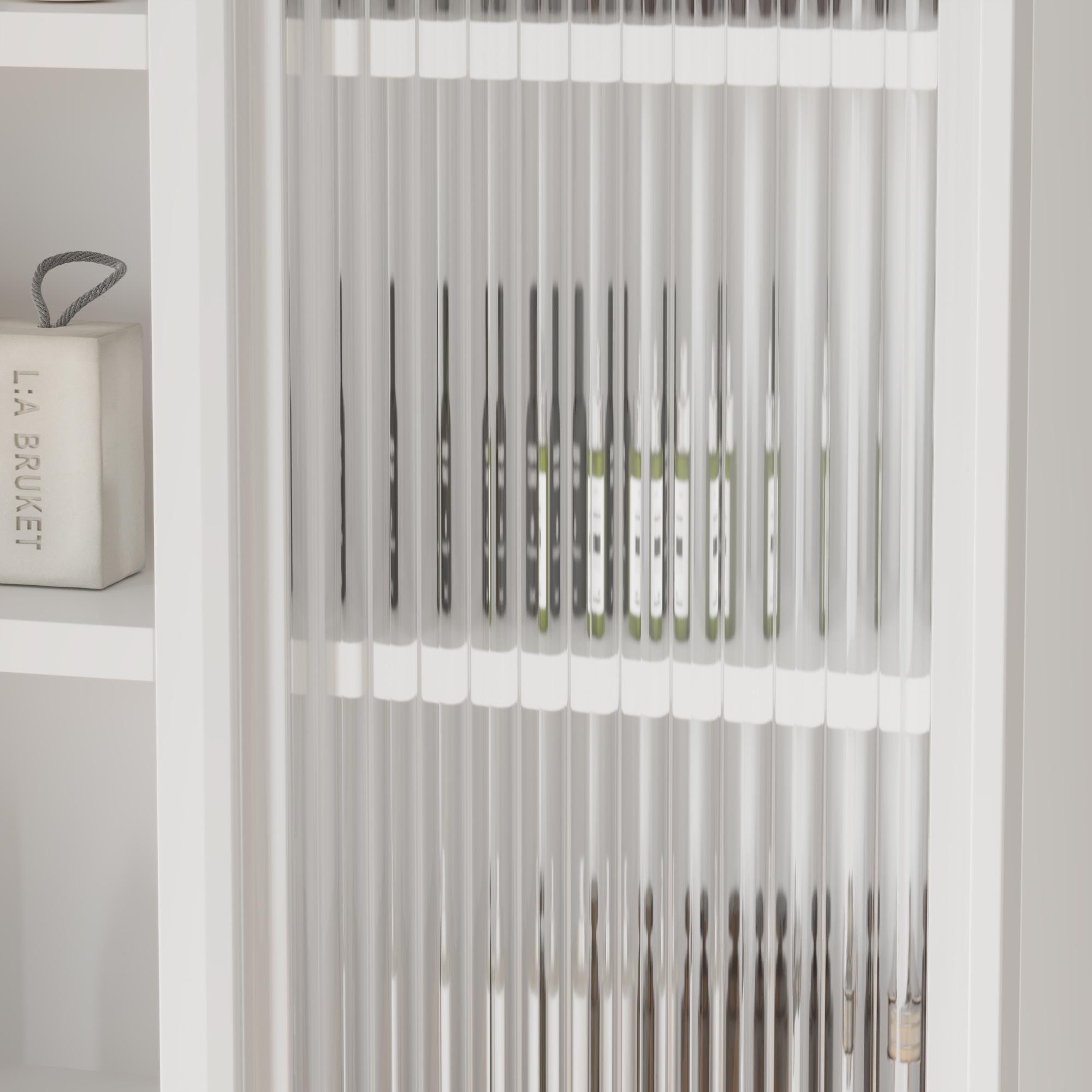 White LED Mirror Cabinet with Time & Temp Display | Wall Storage Cabinet w/ USB Ports, 3-Tone Light, Glass Doors, Bathroom Vanity