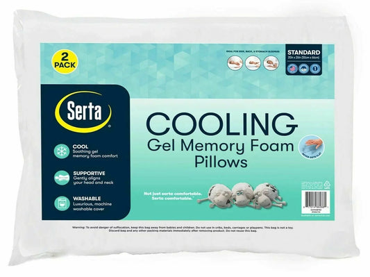 Serta Gel Memory Foam Cluster Pillows (2-Pack) Free Shipping!!!